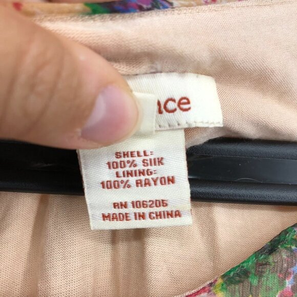 Sundance Floral 100% Silk Tiered Oversized Flowy Breezy Semi Sheer Top/Blouse XS - Picture 11 of 16